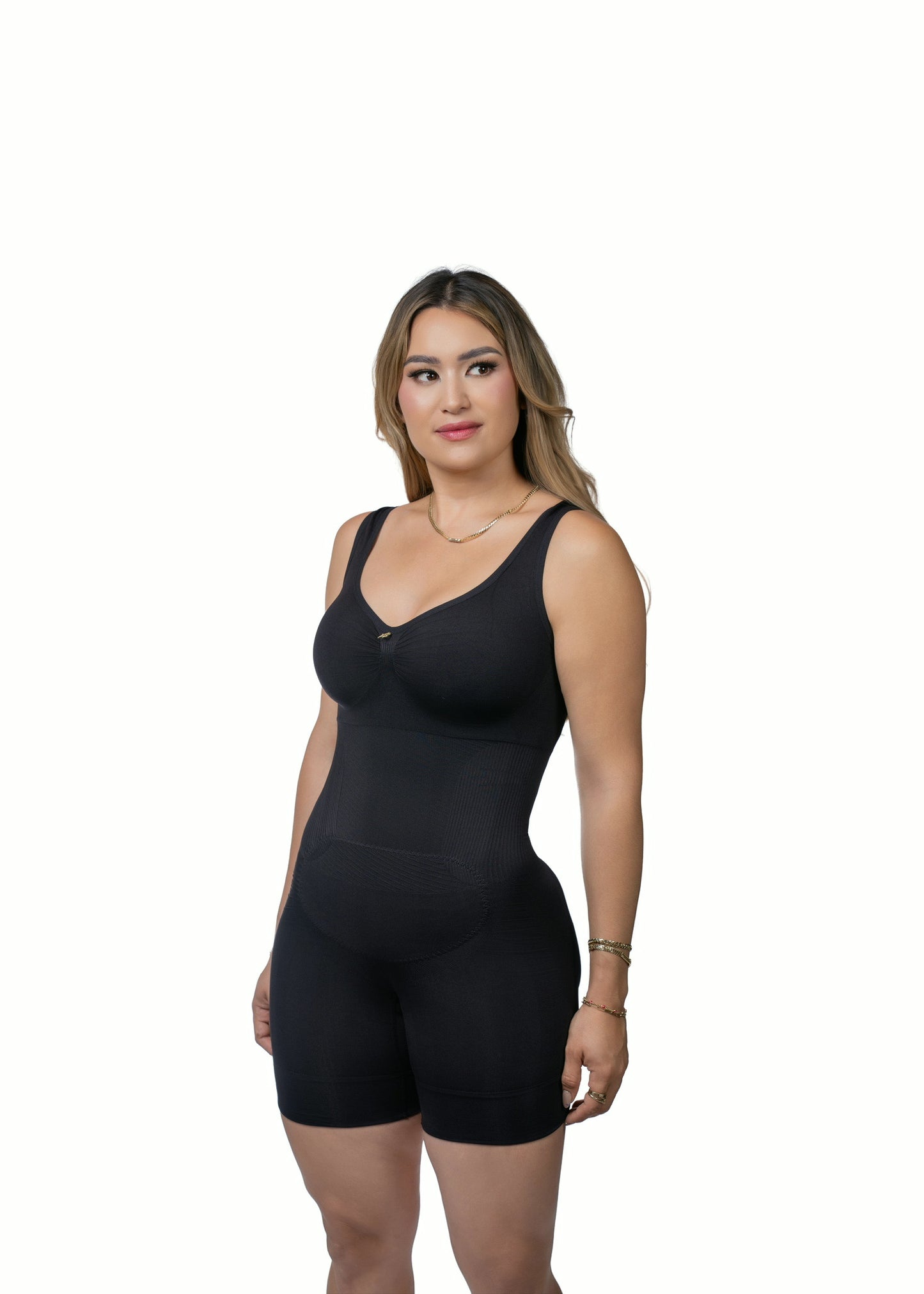 BODY NEGRO TIRA ANCHA , doble compresión en el vientre High Compression Shapewear Airslim Bodysuit